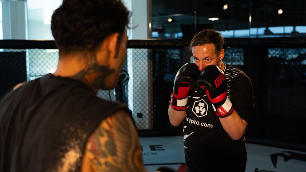 Jonathan Thompson training at the UFC Performance Institute in Las Vegas, Nevada