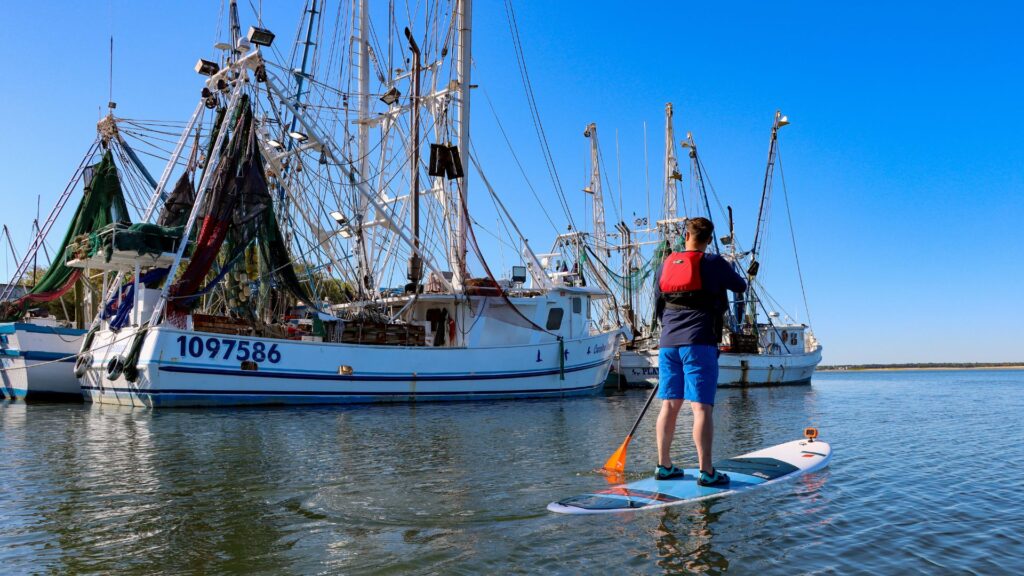 Jonathan Thompson SUP boarding in Charleston, South Carolina