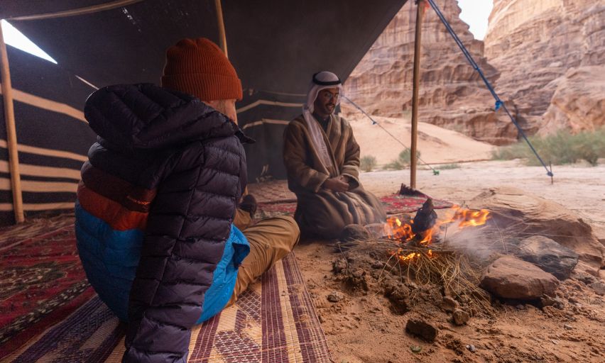 jonathan thompson in jordan capturing travel storytelling content with a local