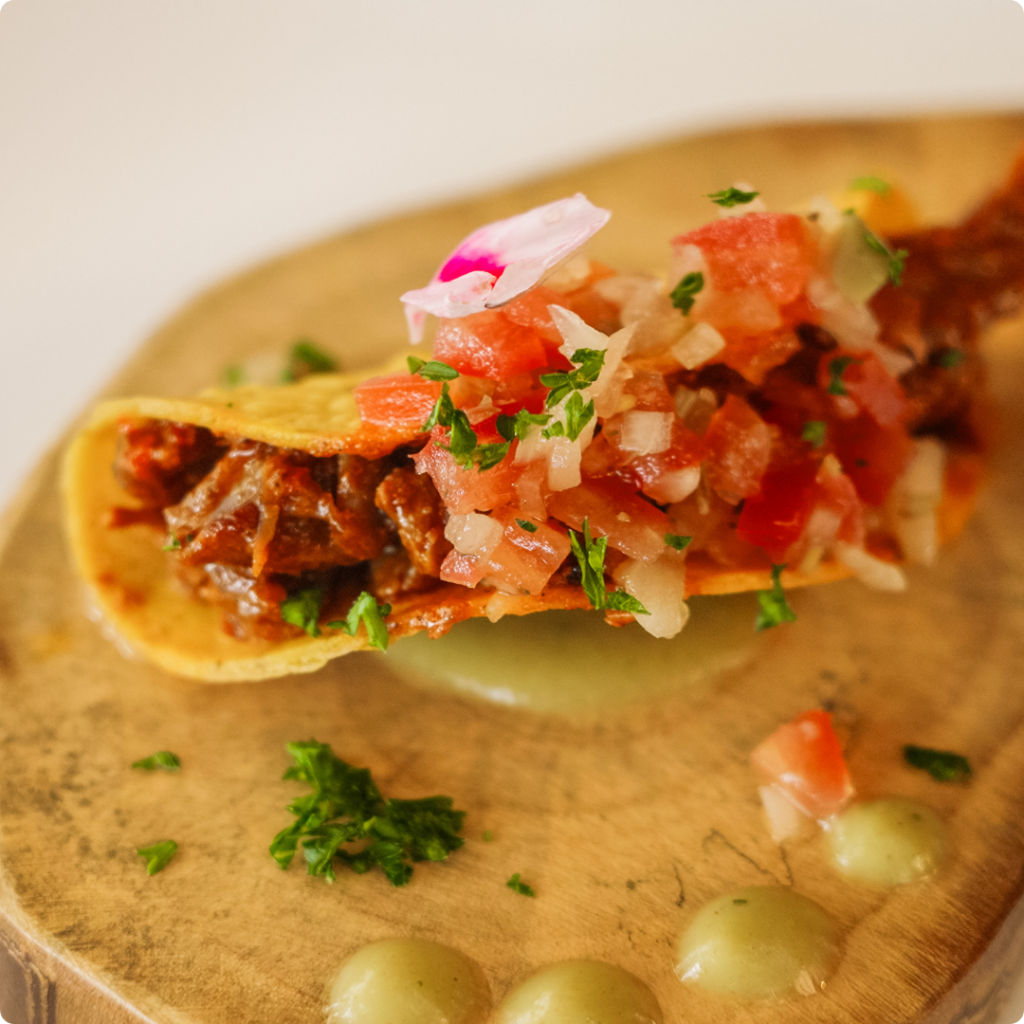 a high resolution image of a homemade taco